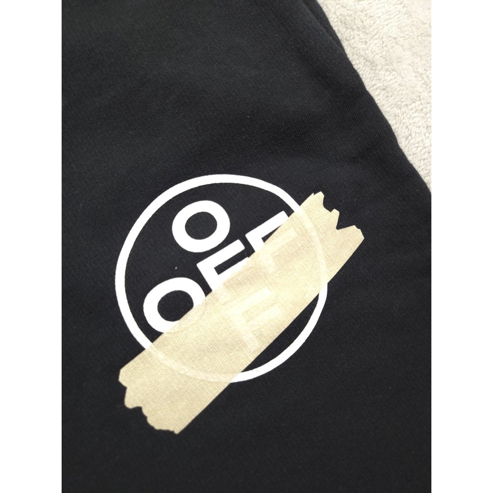 Off White Tape Arrows Sweat Shorts Mens Xl Black Virgil Abloh View 5